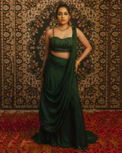 Load image into Gallery viewer, The Jade Lehenga Saree
