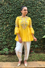 Load image into Gallery viewer, The Yellow Peonies Dhoti Kurta Set