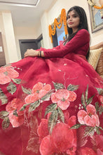 Load image into Gallery viewer, The Handpainted Cherry Blossom Lehenga