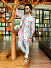 Load image into Gallery viewer, The Pink Peonies Kurta/Bandi/Trousers