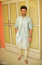 Load image into Gallery viewer, The Blue Peonies Kurta/Bandi/Trouser