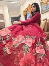 Load image into Gallery viewer, The Handpainted Cherry Blossom Lehenga