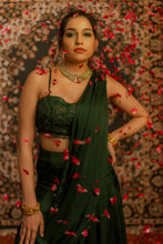 Load image into Gallery viewer, The Jade Lehenga Saree
