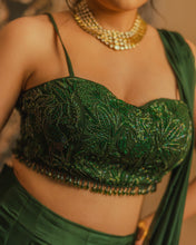 Load image into Gallery viewer, The Jade Lehenga Saree

