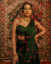 Load image into Gallery viewer, The Jade Lehenga Saree

