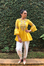 Load image into Gallery viewer, The Yellow Peonies Dhoti Kurta Set
