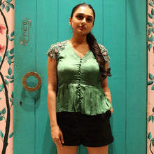 Load image into Gallery viewer, The Epaulettes Peplum Top
