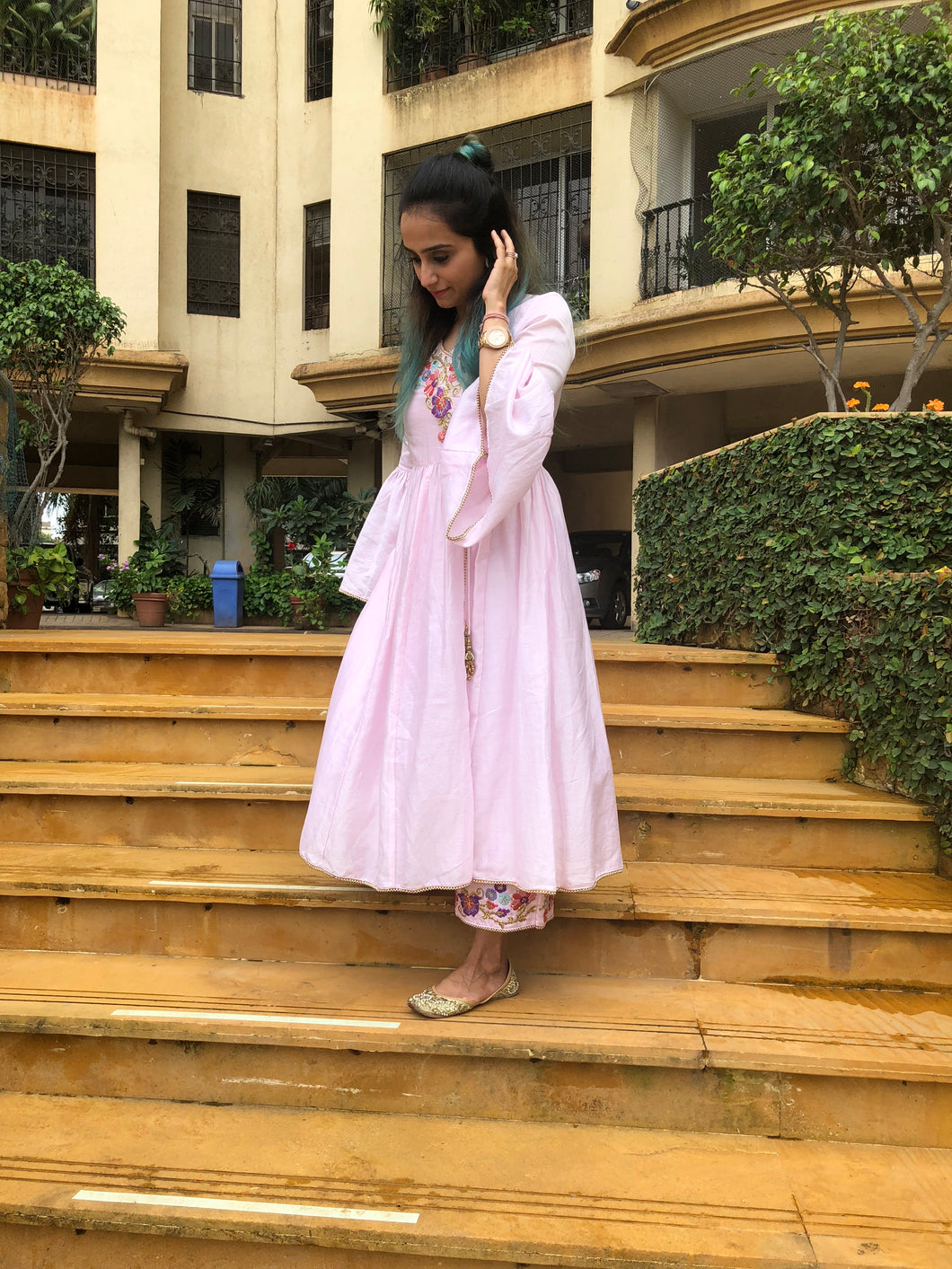 The Pink Angrakha With Pants