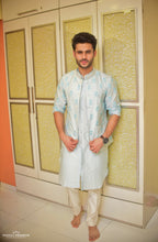 Load image into Gallery viewer, The Blue Peonies Kurta/Bandi/Trouser
