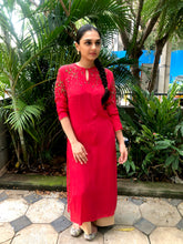 Load image into Gallery viewer, The Red Vines Kurta
