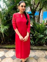 Load image into Gallery viewer, The Red Vines Kurta
