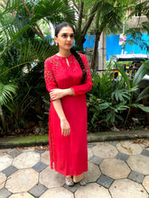 Load image into Gallery viewer, The Red Vines Kurta
