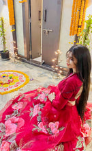Load image into Gallery viewer, The Handpainted Cherry Blossom Lehenga
